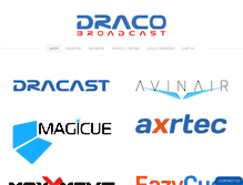 Tablet Screenshot of dracobroadcast.com